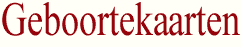 Geboortekaarten