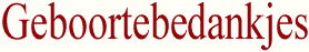 geboortebedankjes
